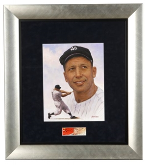 Mickey Mantle Signed Original "Oh" Painting
